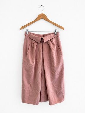 Louis Feraud Vintage 80s Pink Pleated Midi Skirt 6